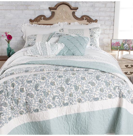 Country Grace Dawn Blue 6-Piece Quilt Set