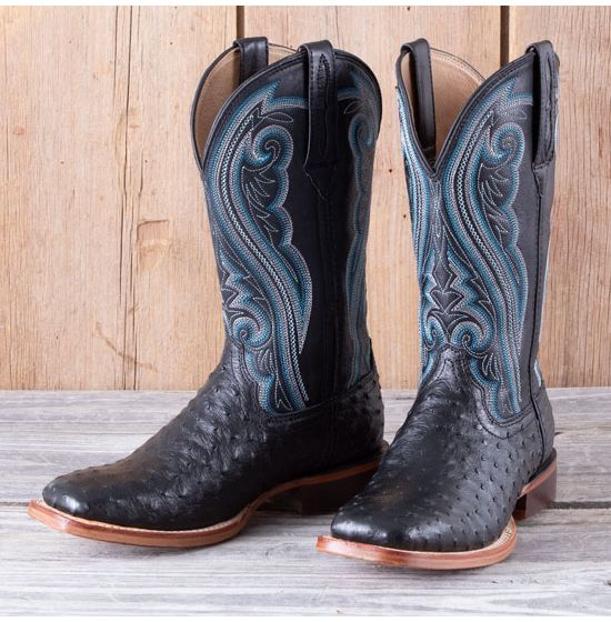 Durango Ladies Black Onyx Full Quill Ostrich Boots