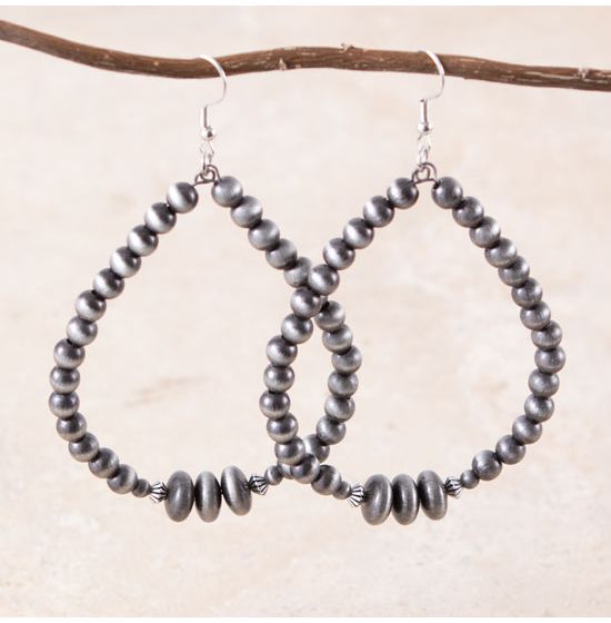 Navajo Pearl Hoop Earrings