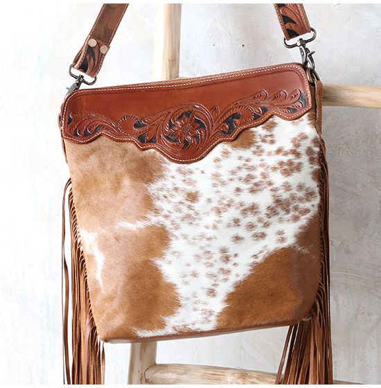 Cowboy Cowhide Hair-On Crossbody Bag