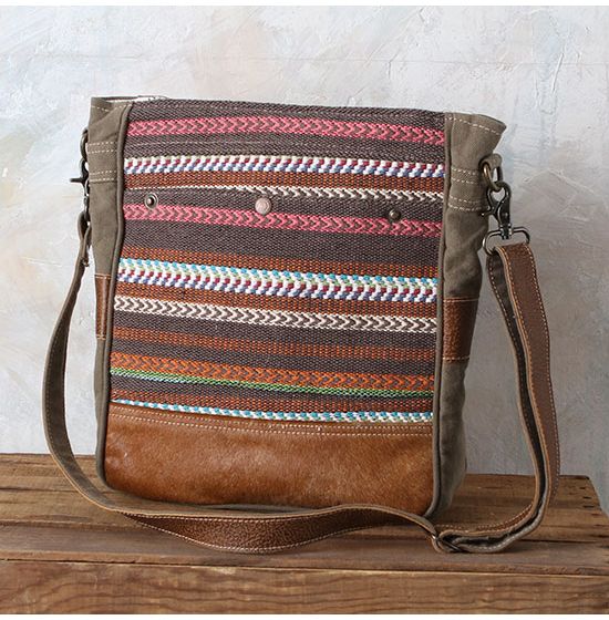 Serape Hair-On Crossbody Bag