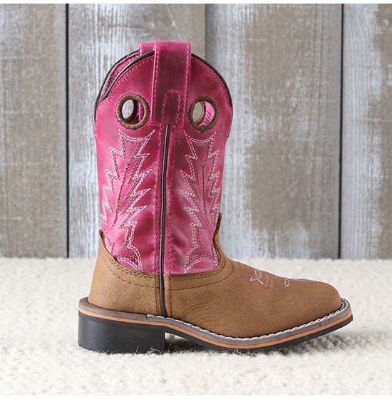 Smoky Mountain Distressed Pink Tracie Kids Boots