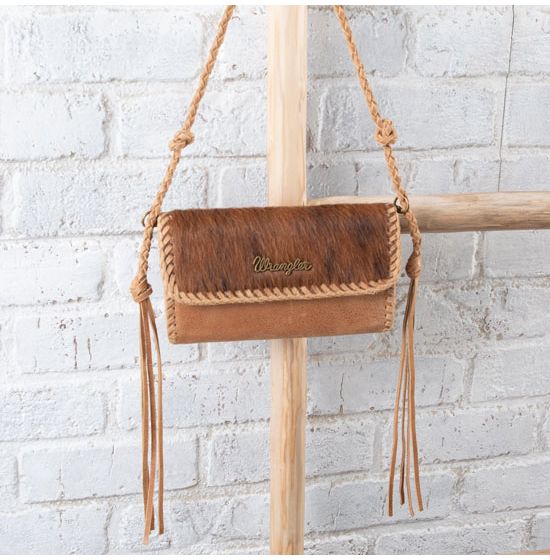 Wrangler Hair-On Tassel Crossbody Bag