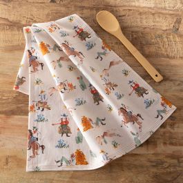 Vintage Cowboy Tea Towel