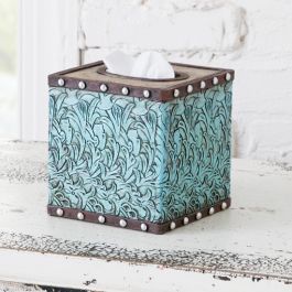 Turquoise tissue box shop cover