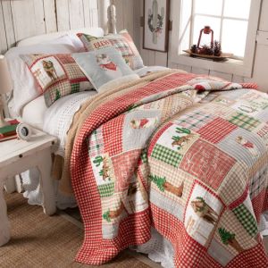 Christmas Blue Plaid Bedding Collection