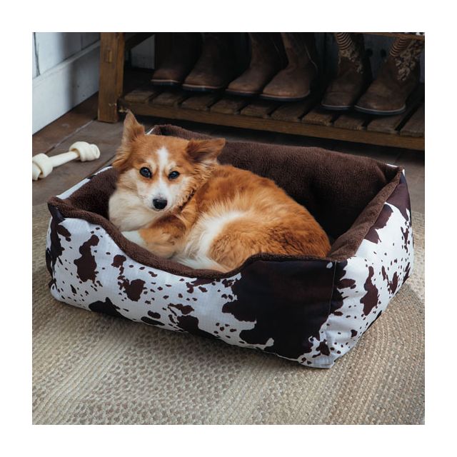 Cowhide discount dog bed