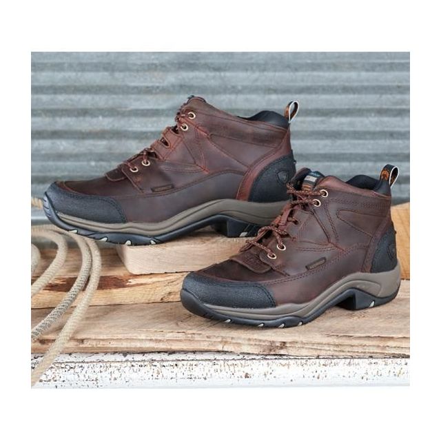 Ariat Distressed Brown Speckled Cow Print H20 Terrain Shoes