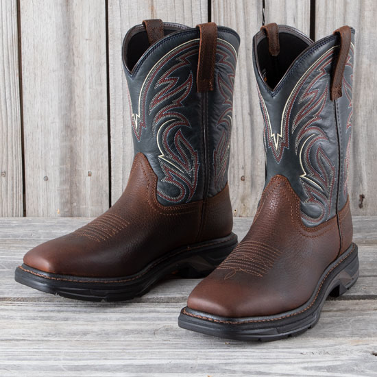 Pre-owned Ariat Brown Oiled Rowdy Workhog Xt Cottonwood Boots In D