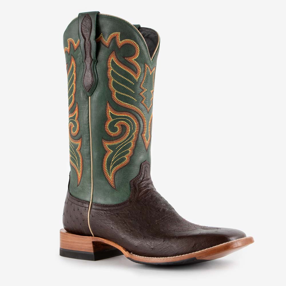 Shop the Men's Rod's Tobacco Turnaround Smooth Ostrich Boots