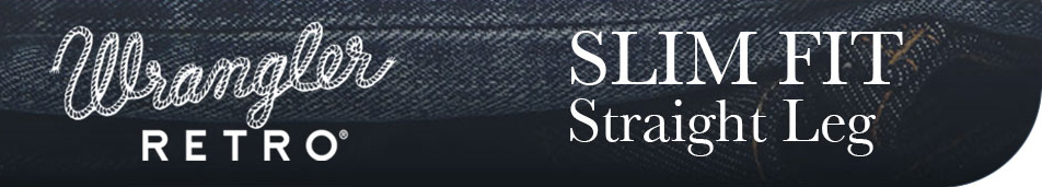 Slim Fit Straight Leg Wrangler Men's Retro Jeans