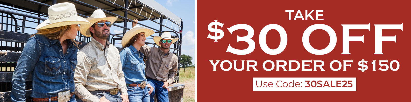 Take $30 off Your Order of $150 Or More!