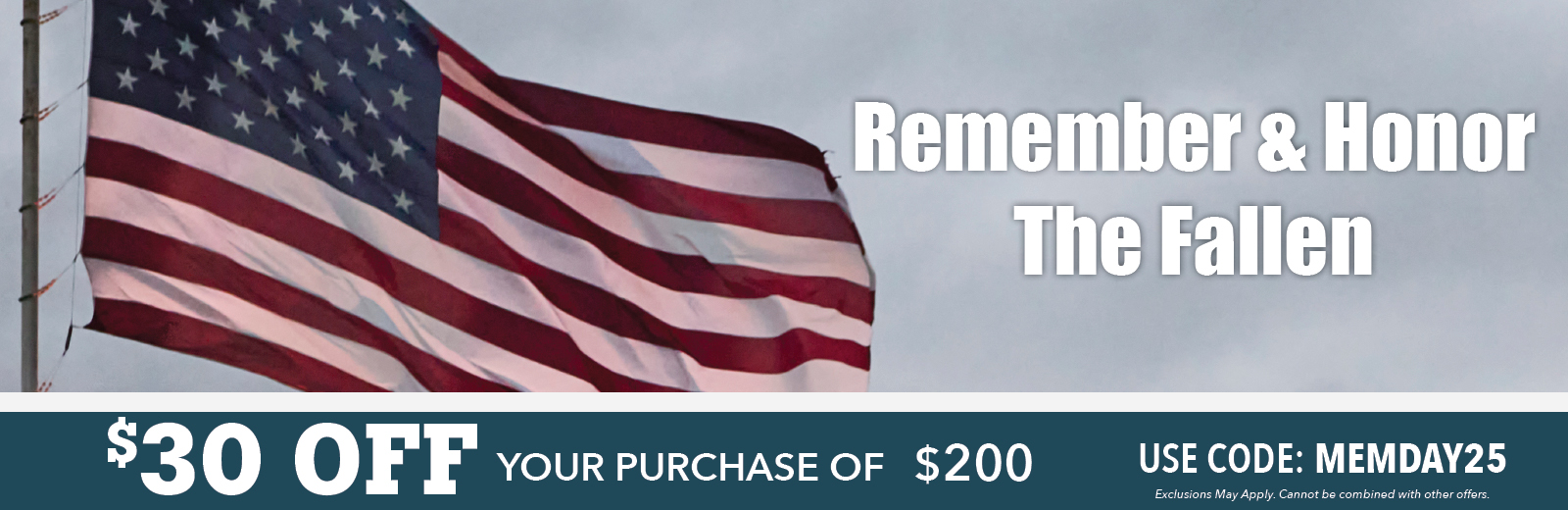 $30 off your order of $200 or more